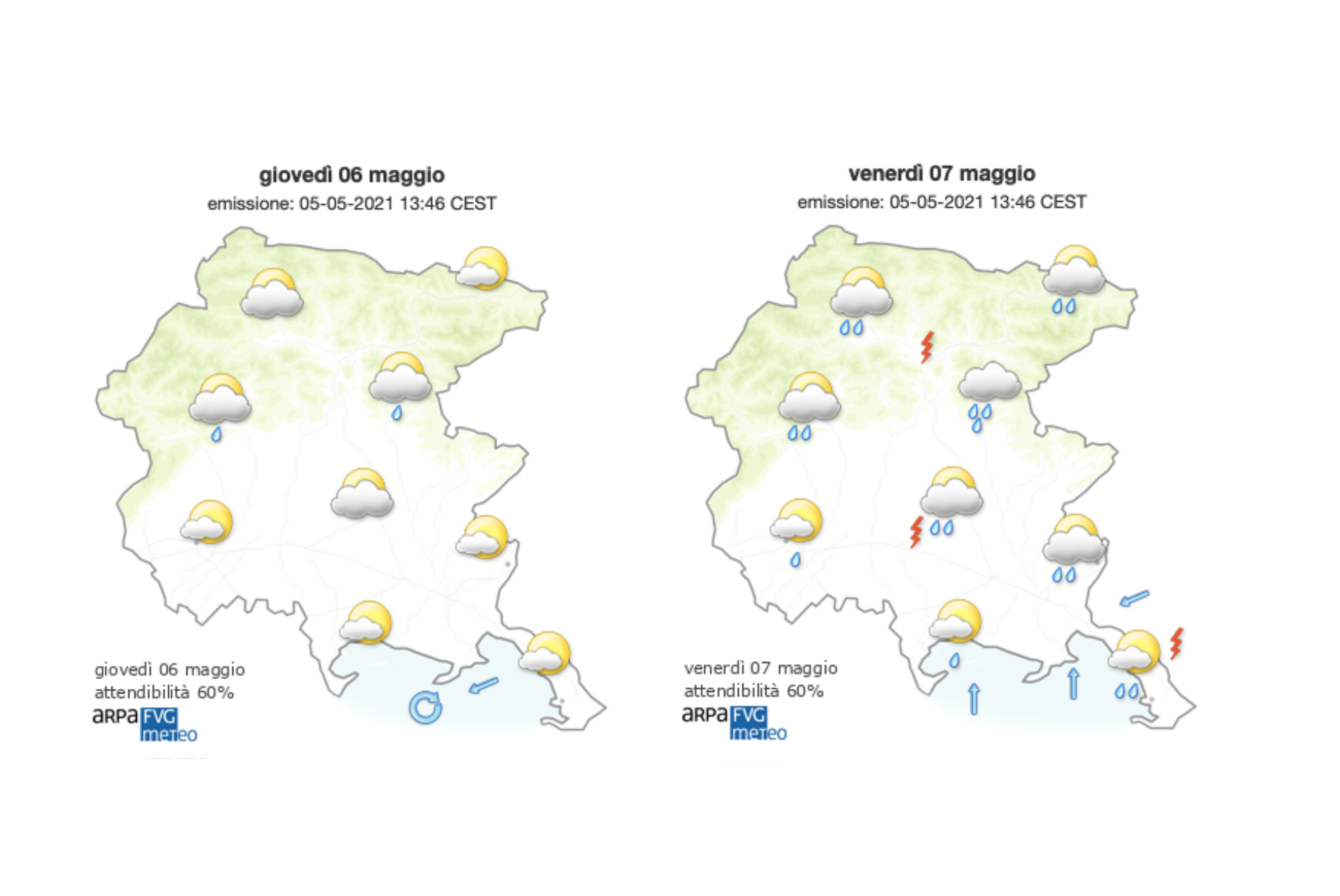 Immagine per Giornata segnata dall'incognita meteo sul Goriziano, atteso il sole nel weekend